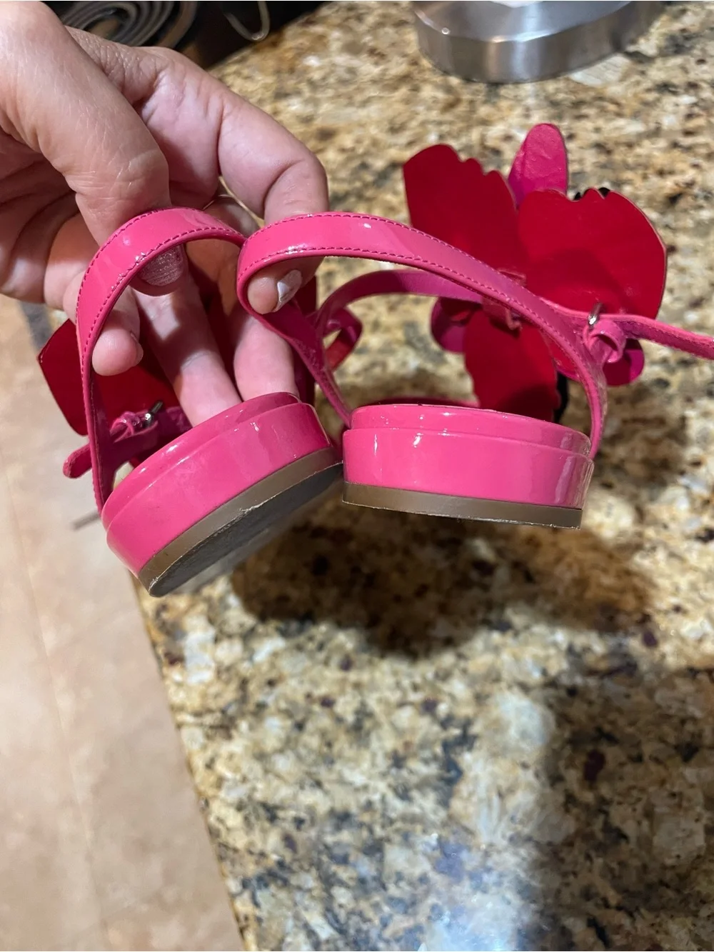 Miu Miu Hot Pink Patent Leather Slingback Sandals 36.5